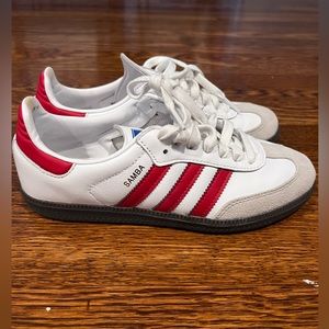 Size 5 - adidas Samba OG White Scarlet